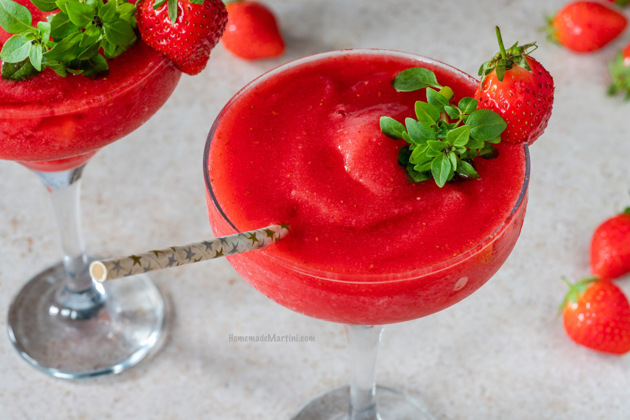 Alcohol Free Strawberry Margarita Homemade Martini