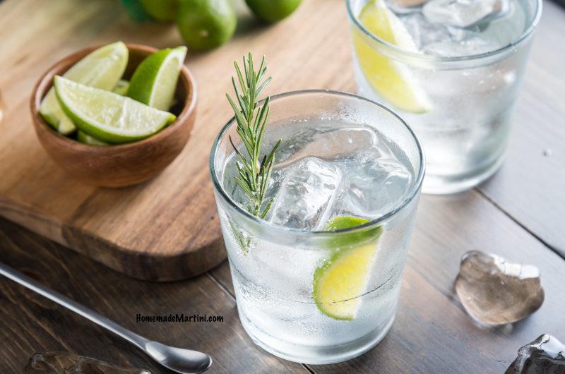 Traditional Gin and Tonic Cocktail