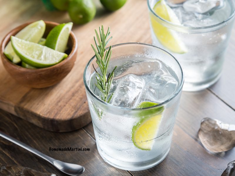 Traditional Gin and Tonic Cocktail